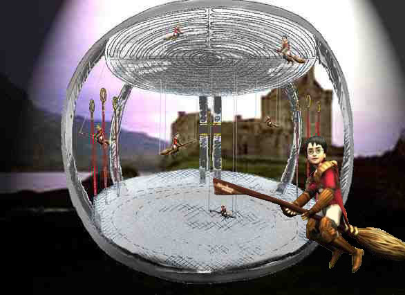 Early mock up of the stadium interior
