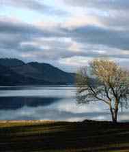 Scottish Loch, the castle is there, honest